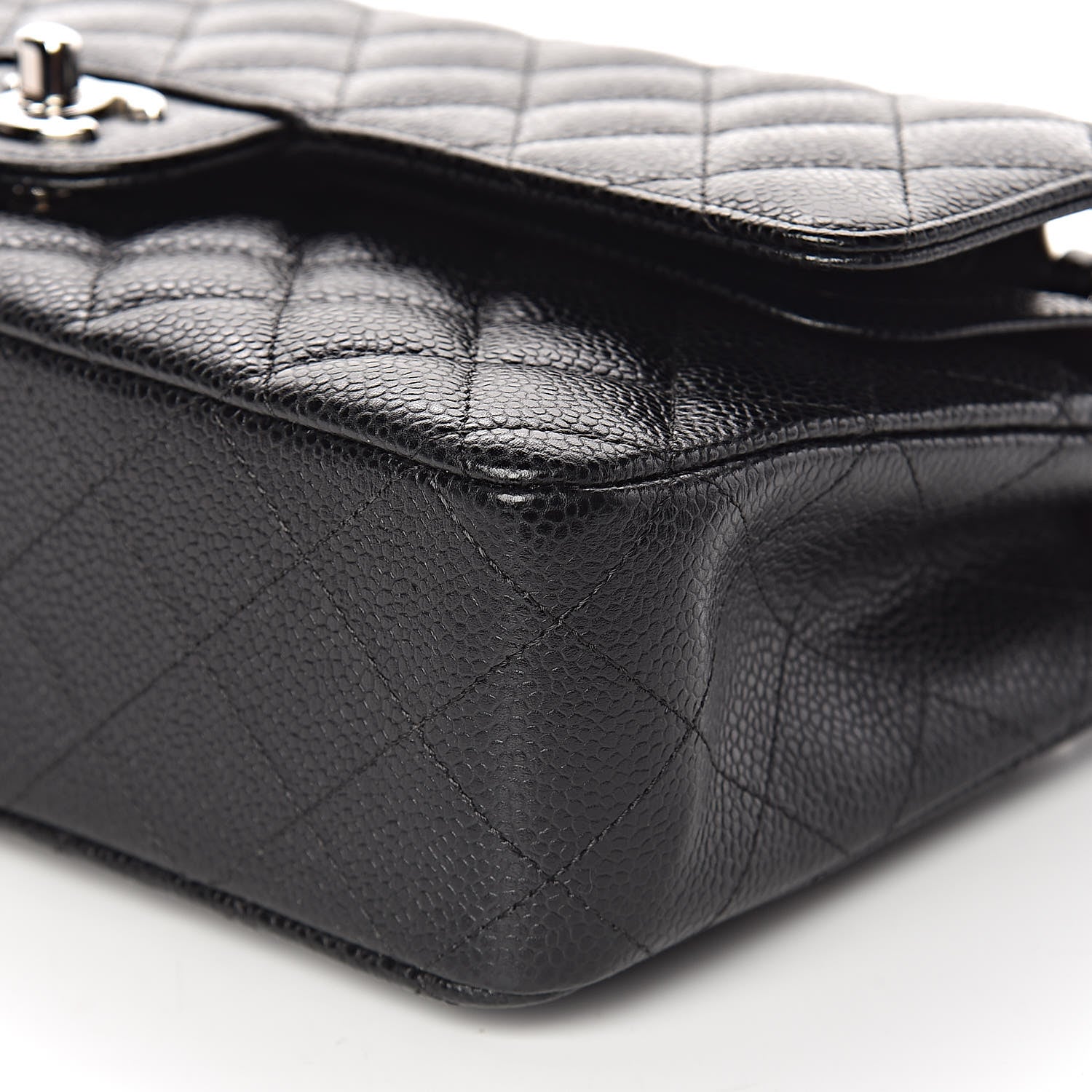 Chanel Caviar Quilted Medium Double Flap Black 9 of 10