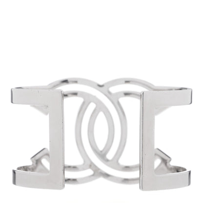 Chanel Metal Crystal CC Cuff Silver 2 of 3