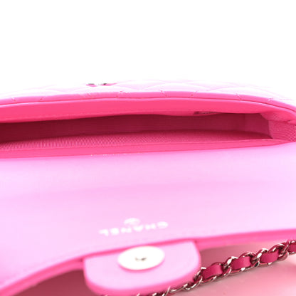 Chanel Lambskin Quilted Flap Phone Holder With Chain Neon Pink 5 of 14
