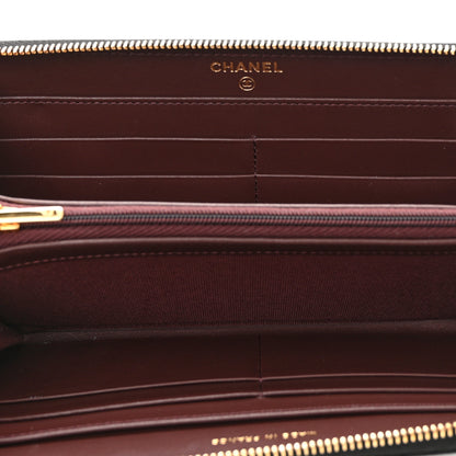 Chanel Caviar Quilted Large Gusset Zip Around Wallet Black 5 of 9