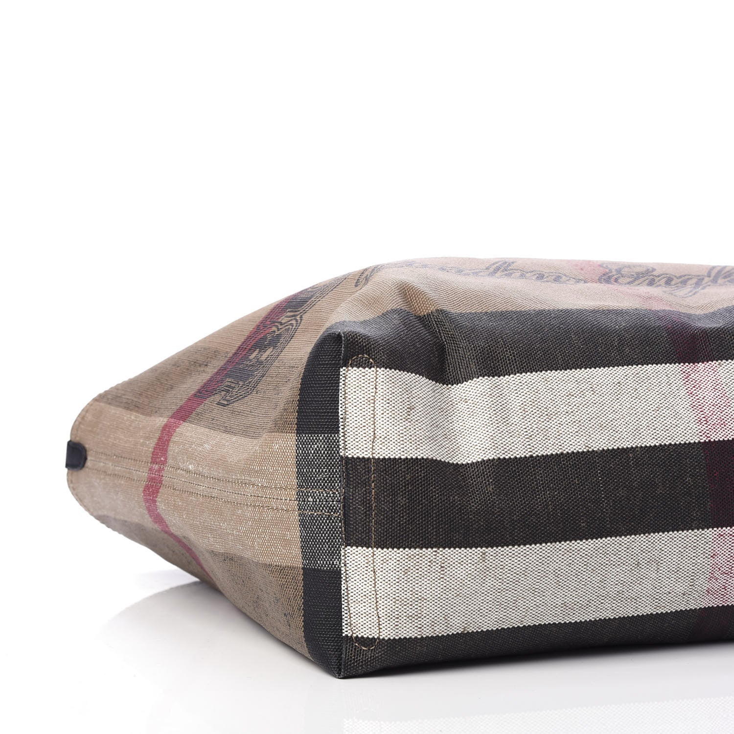 Burberry Coated Canvas Mega Check Medium Doodle Tote Black 6 of 9
