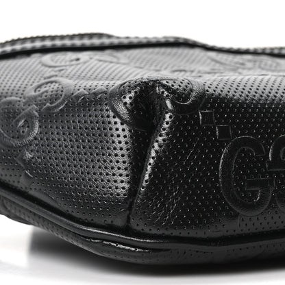 Gucci Calfskin GG Tennis Embossed Belt Bag Black 17 of 19