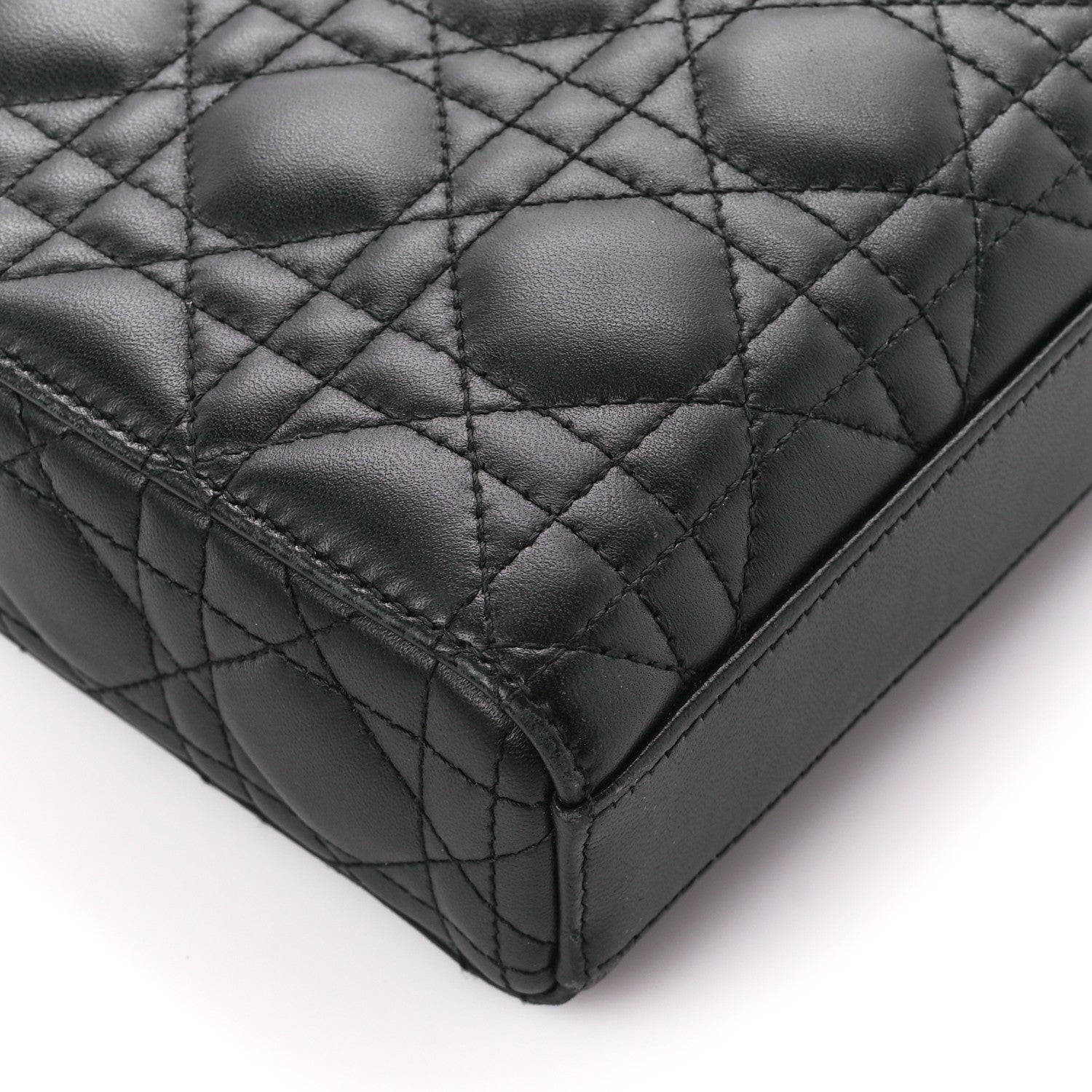 Christian Dior Lambskin Cannage Medium Lady D-Joy Black 9 of 10