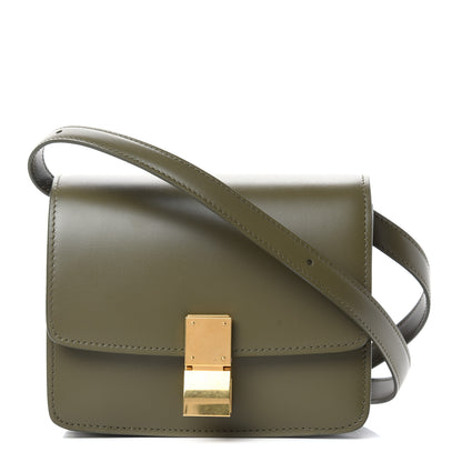 Celine Box Calfskin Small Classic Box Flap Bag Army Green 1 of 10