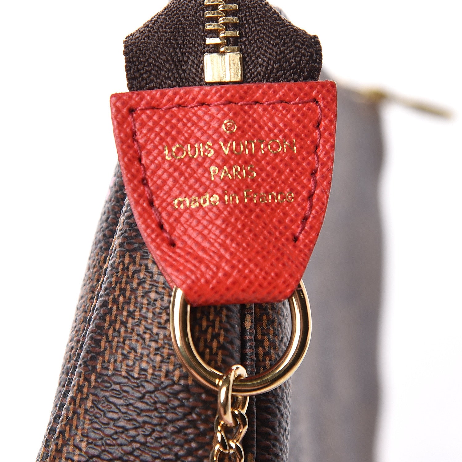 Louis Vuitton Damier Ebene 2019 Christmas Animation Mini Pochette Accessories Red 5 of 8