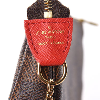 Louis Vuitton Damier Ebene 2019 Christmas Animation Mini Pochette Accessories Red 5 of 8