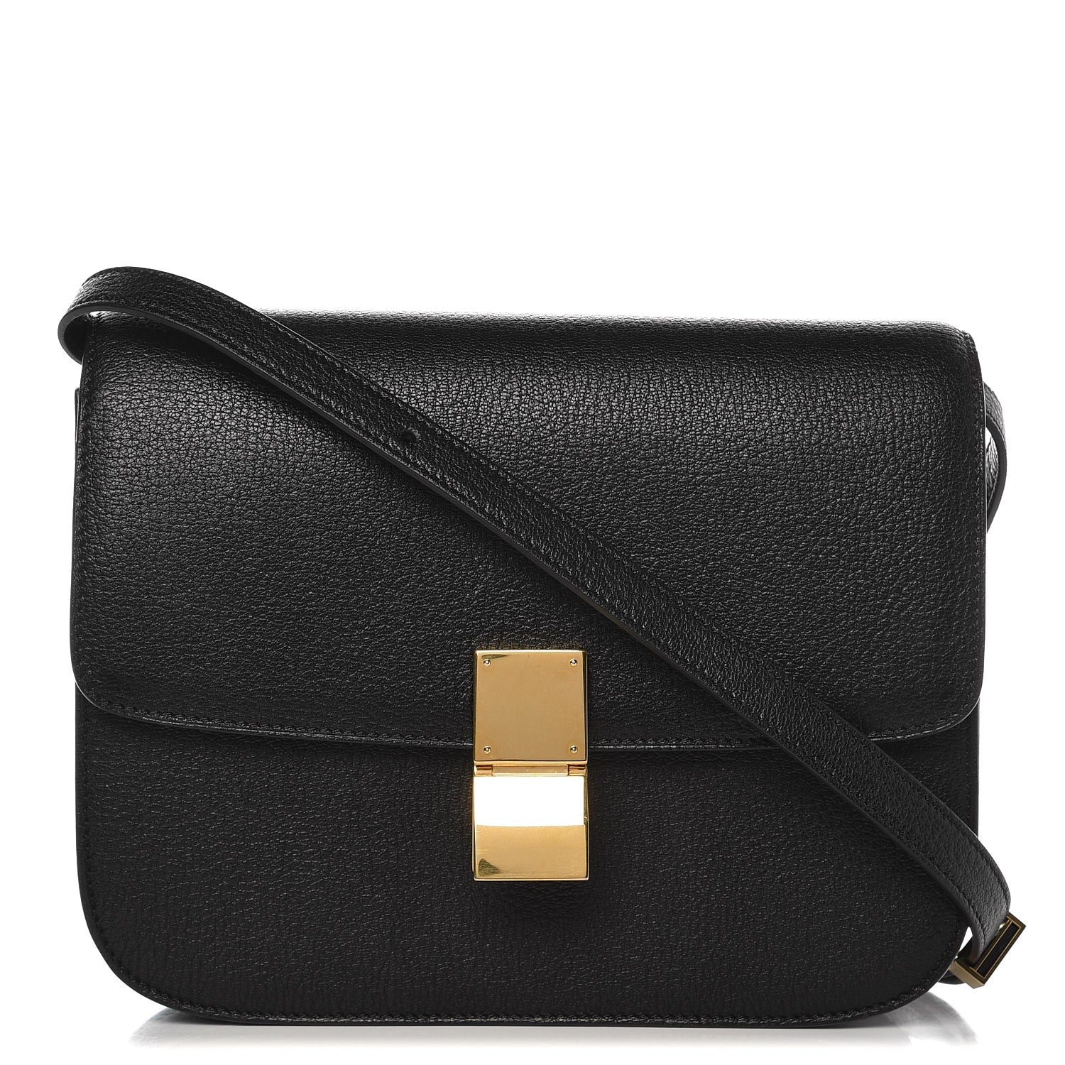 Celine Goatskin Medium Classic Box Flap Bag Black 1 of 11