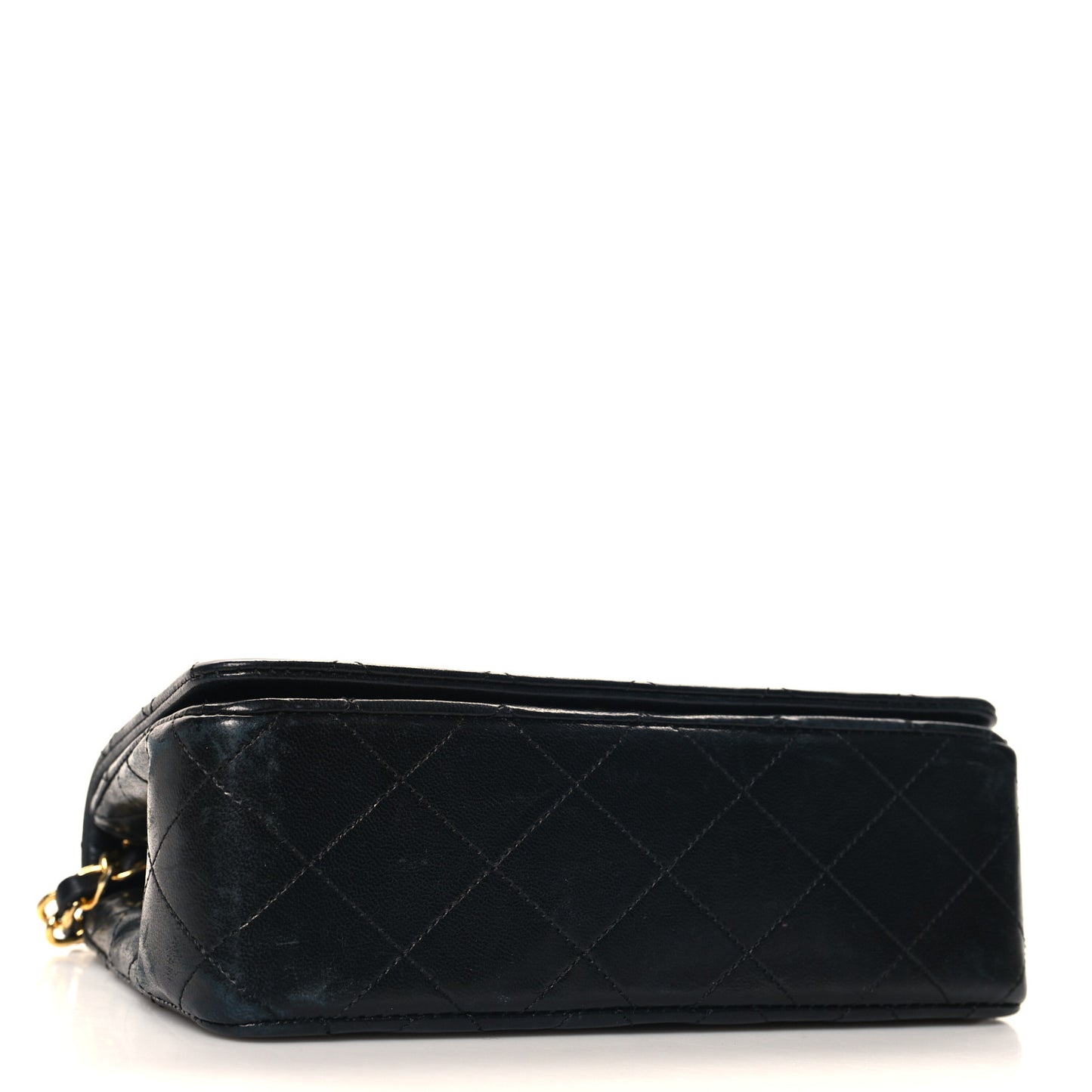 Lambskin Quilted Small Single Flap Black