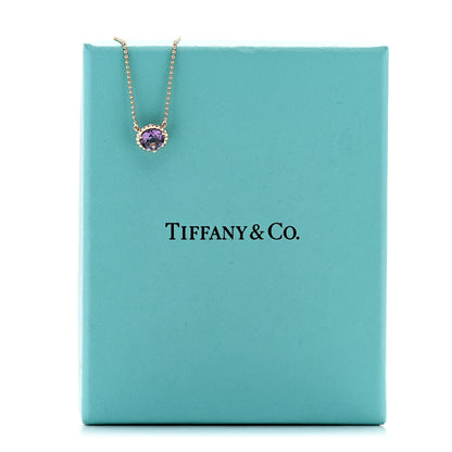 Tiffany 18K Rose Gold Amethyst Sparklers Octagonal Pendant Necklace 6 of 6