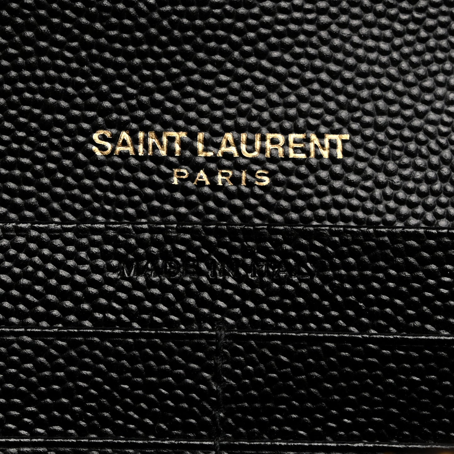 Grain De Poudre Matelasse Chevron Monogram Chain Wallet Black