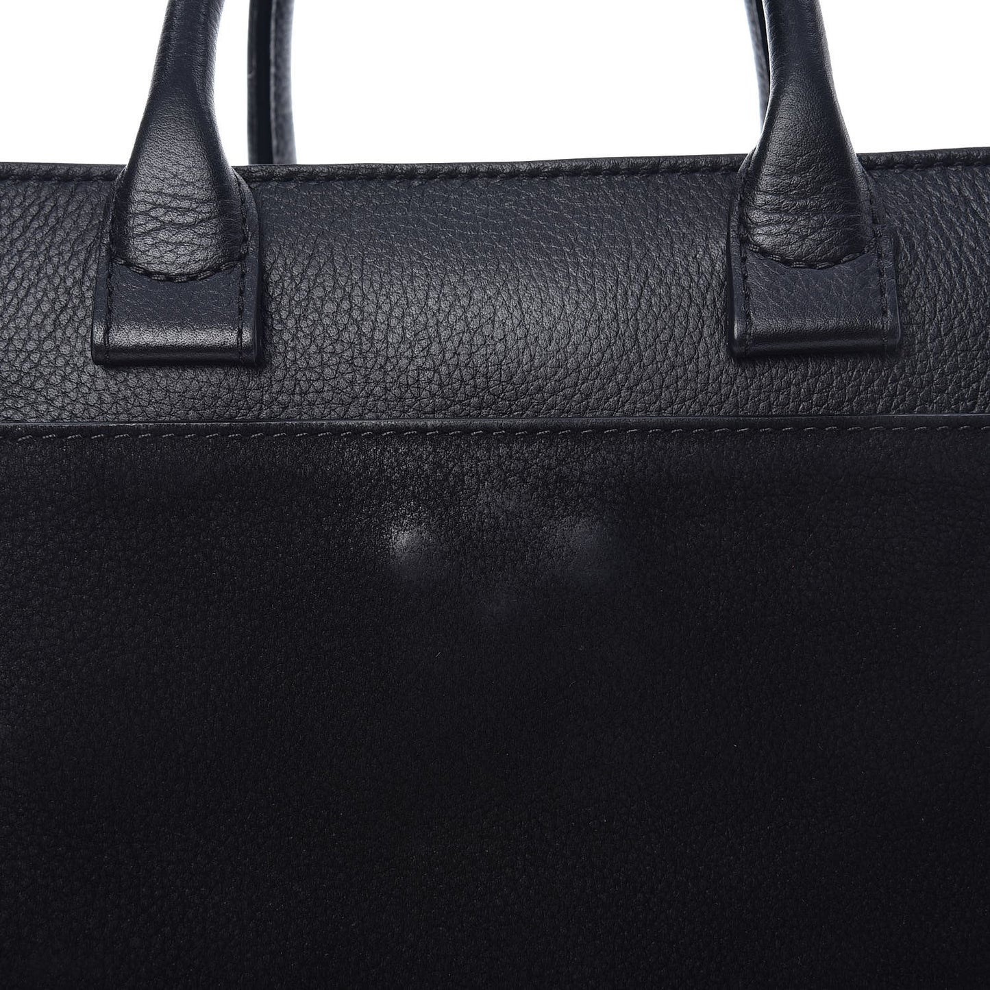 Nubuck Grained Calfskin Mini Neo Executive Shopper Tote Black