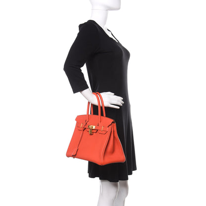 Hermes Togo Birkin 30 Capucine 2 of 34