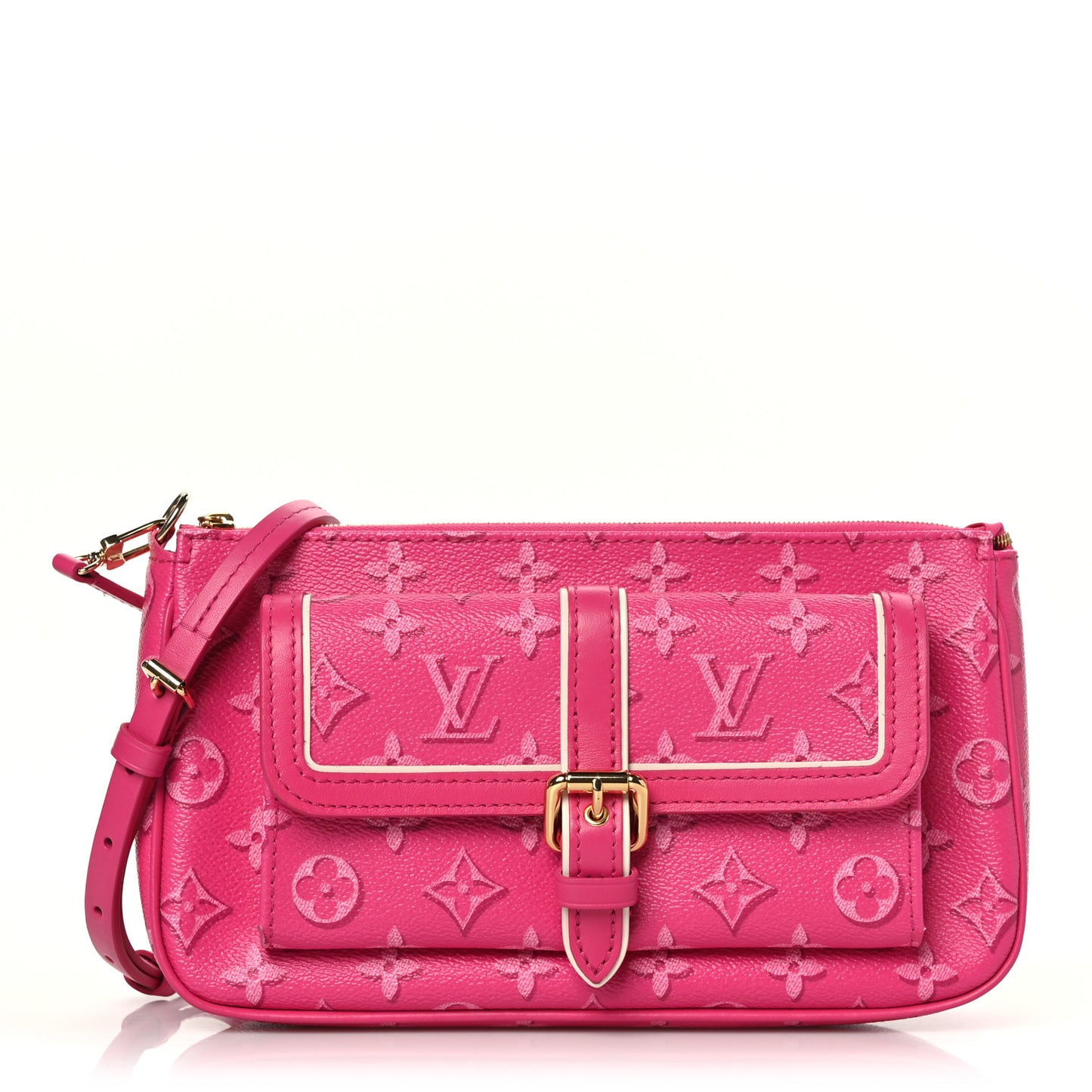 Monogram Fall For You Maxi Multi Pochette Accessories Fuchsia