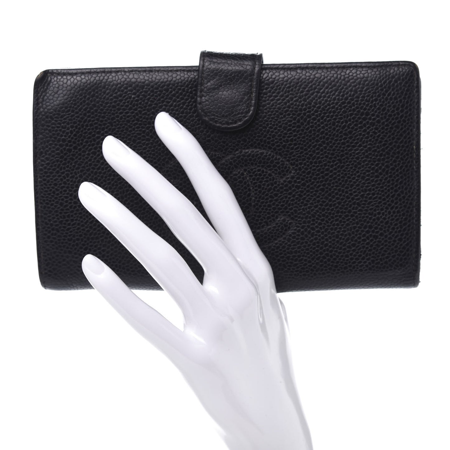 Caviar Timeless CC French Wallet Black