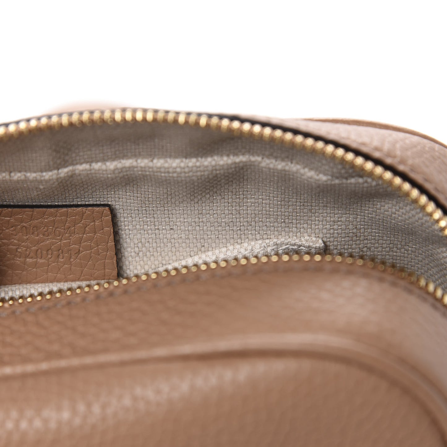Pebbled Calfskin Small Soho Disco Bag Camelia