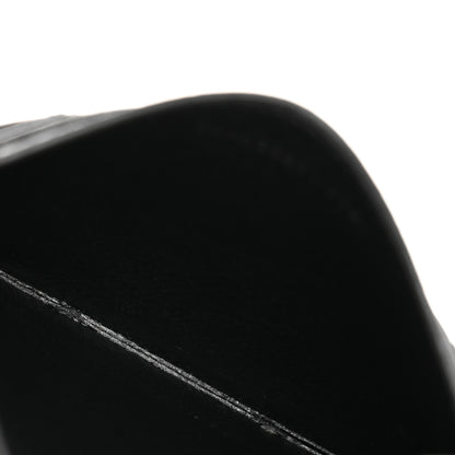 Saint Laurent Grain De Poudre Matelasse Chevron Monogram Credit Card Case Black 5 of 8