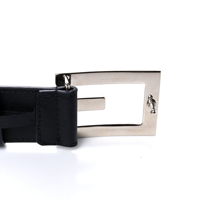 Gucci Calfskin Crystal Square G Madelyn Belt 70 28 Black 3 of 7