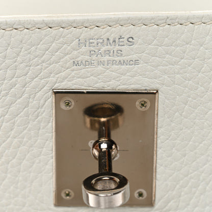 Hermes Taurillon Clemence Kelly Retourne 32 White 6 of 14