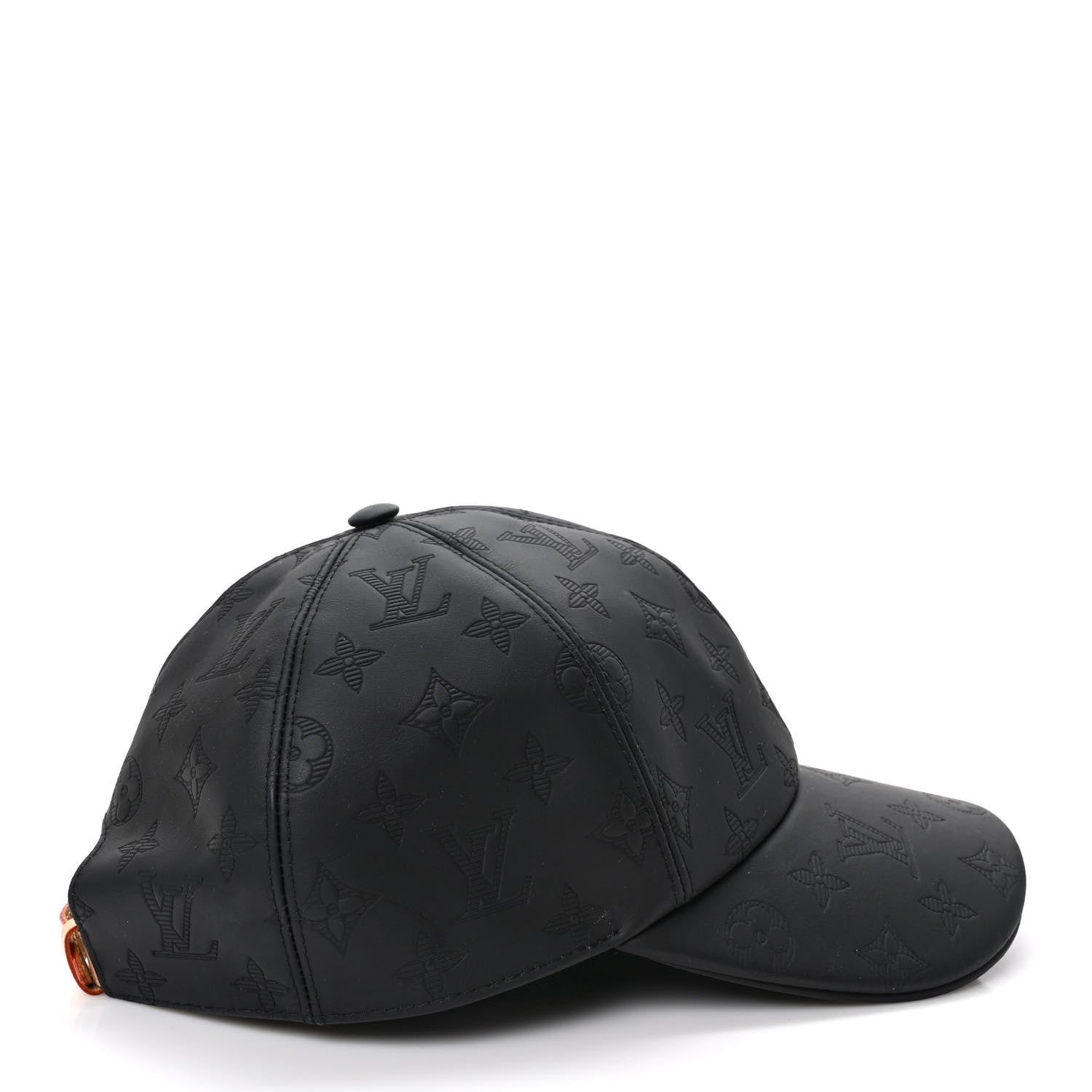 Louis Vuitton Calfskin Monogram Shadow Baseball Cap Black 5 of 9
