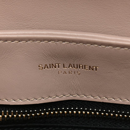 Saint Laurent Calfskin Y Quilted Monogram Toy Loulou Crossbody Bag Latte 6 of 12