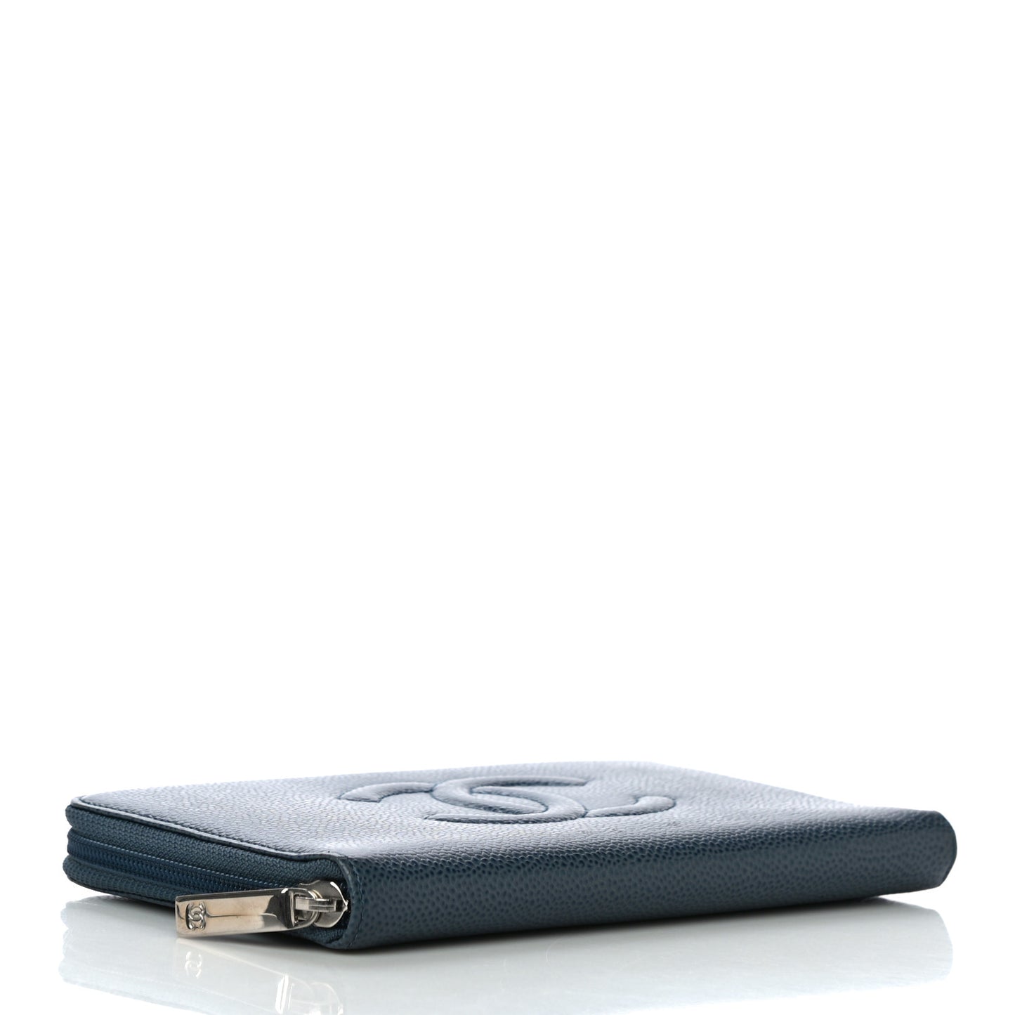 Caviar Large CC Timeless Zip Around Wallet Blue