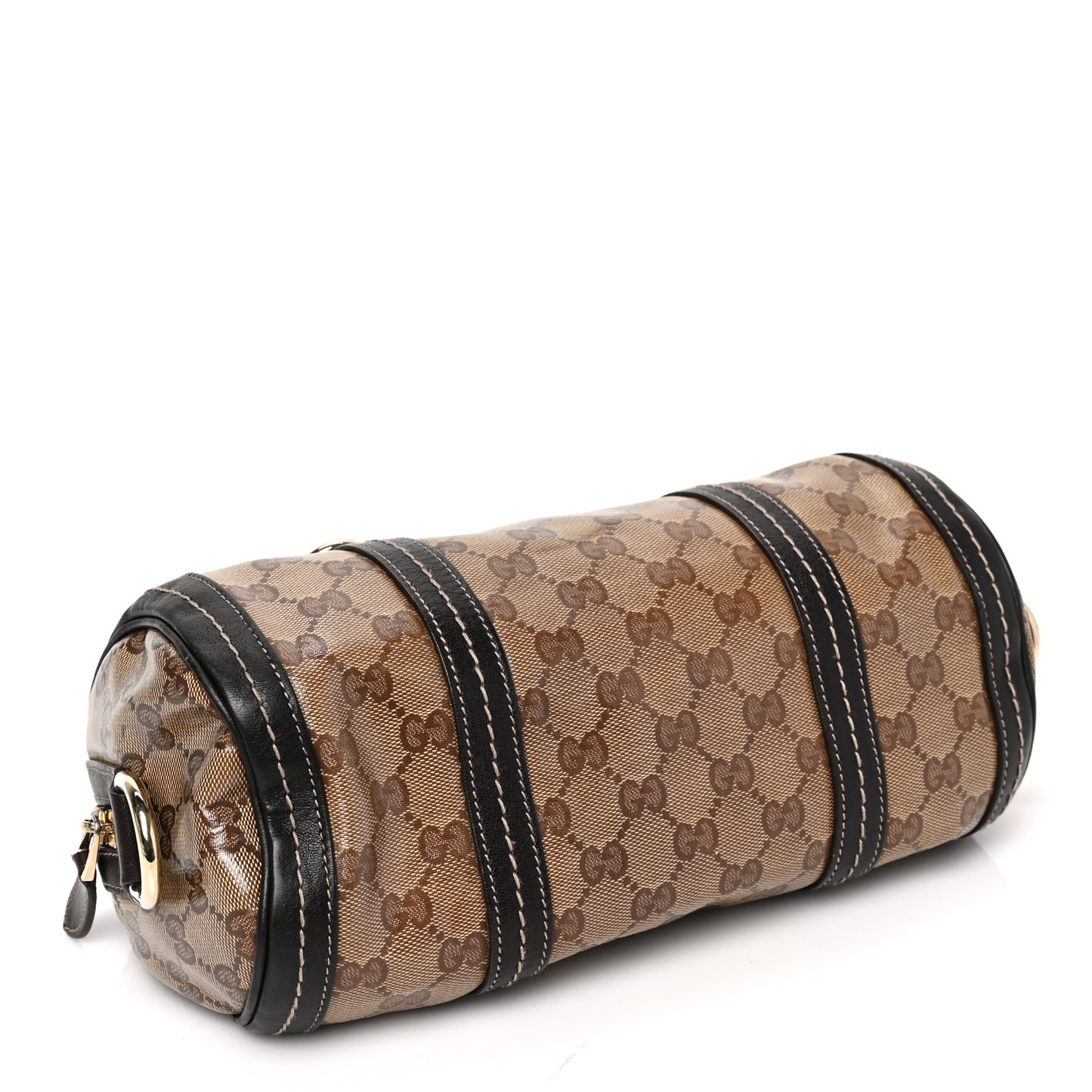 Crystal Monogram Duchessa Small Boston Bag Brown