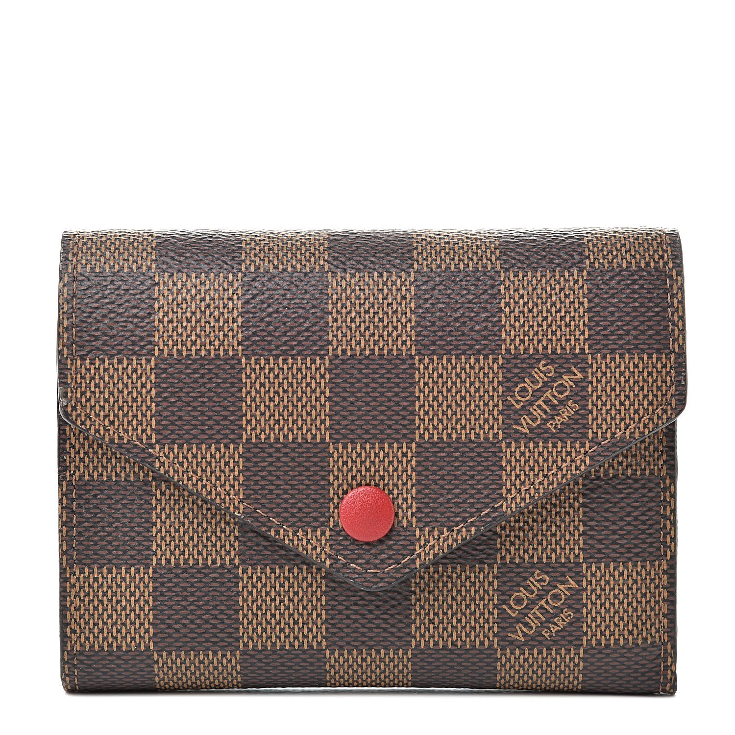 Louis Vuitton Damier Ebene Victorine Wallet Cherry 1 of 8