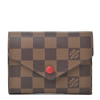 Louis Vuitton Damier Ebene Victorine Wallet Cherry 1 of 8