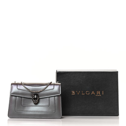 Bulgari Iridescent Calfskin Serpenti Forever Crossbody Bag Purple 8 of 8