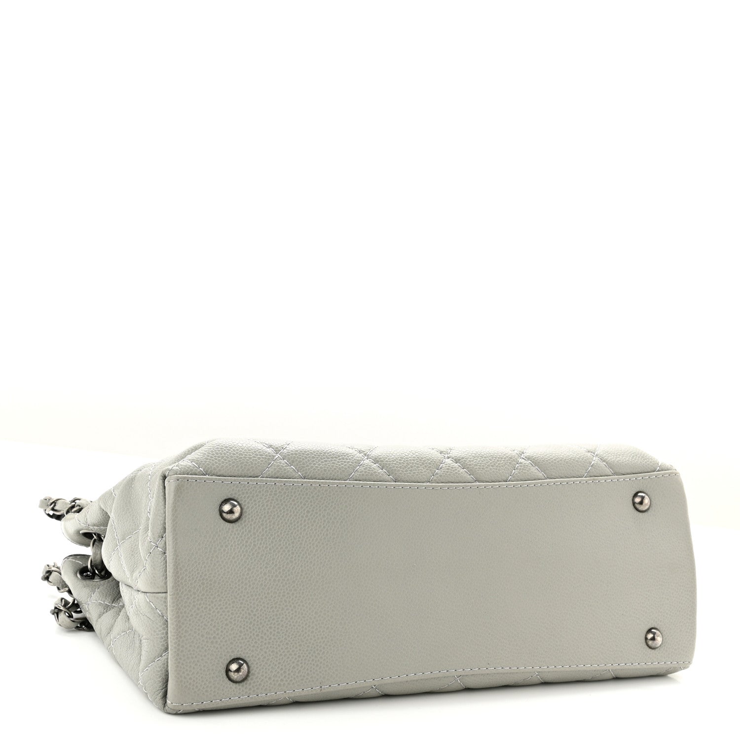 Chanel Caviar Quilted Chanel 3 Accordion Flap Bag Light Grey 4 of 10