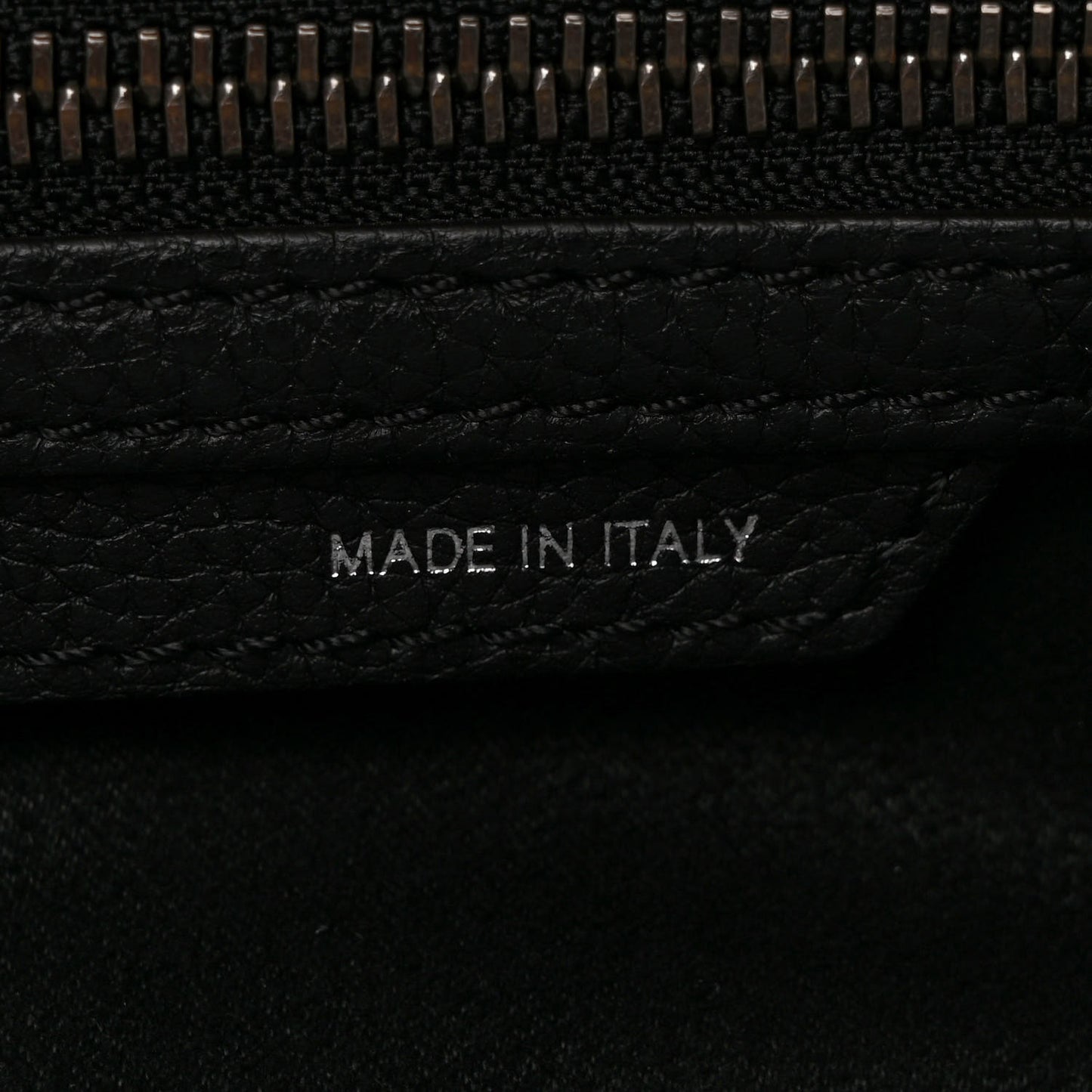 Drummed Calfskin Mini Luggage Black