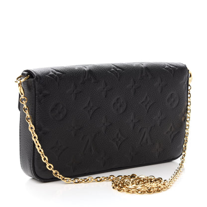 Louis Vuitton Empreinte Pochette Felicie Chain Wallet Black 3 of 11