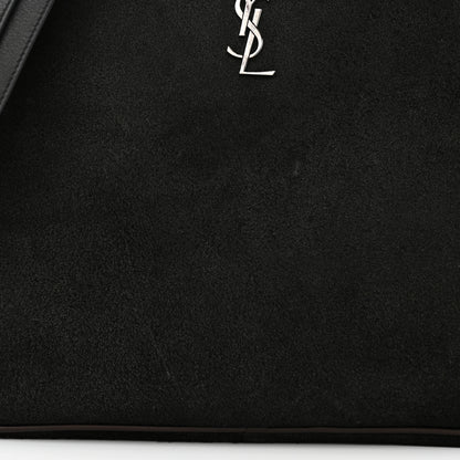 Saint Laurent Suede Flat Messenger Bag Black 11 of 15