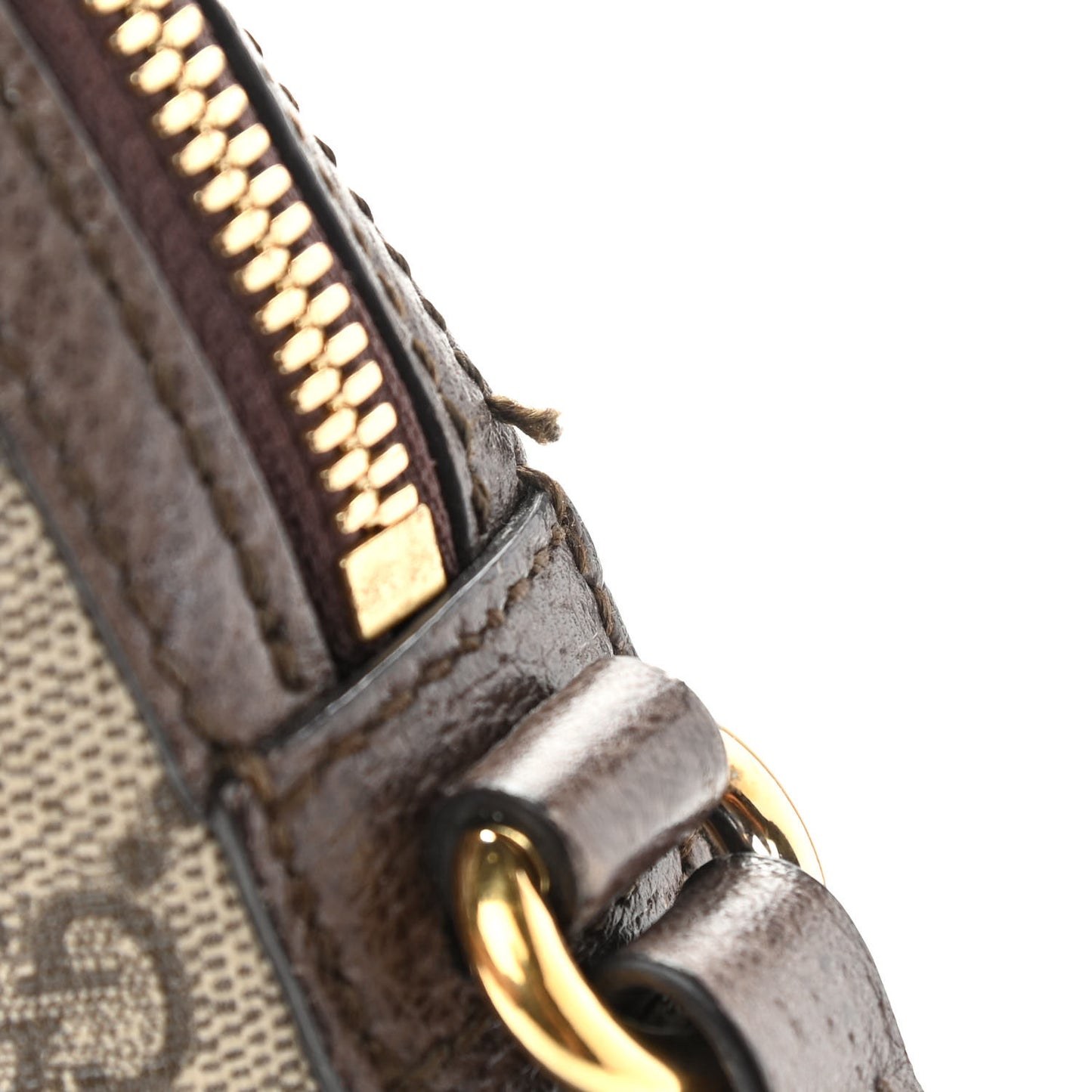 GG Supreme Monogram Textured Dollar Calfskin Web Small Ophidia Dome Shoulder Bag Beige Ebony New Acero