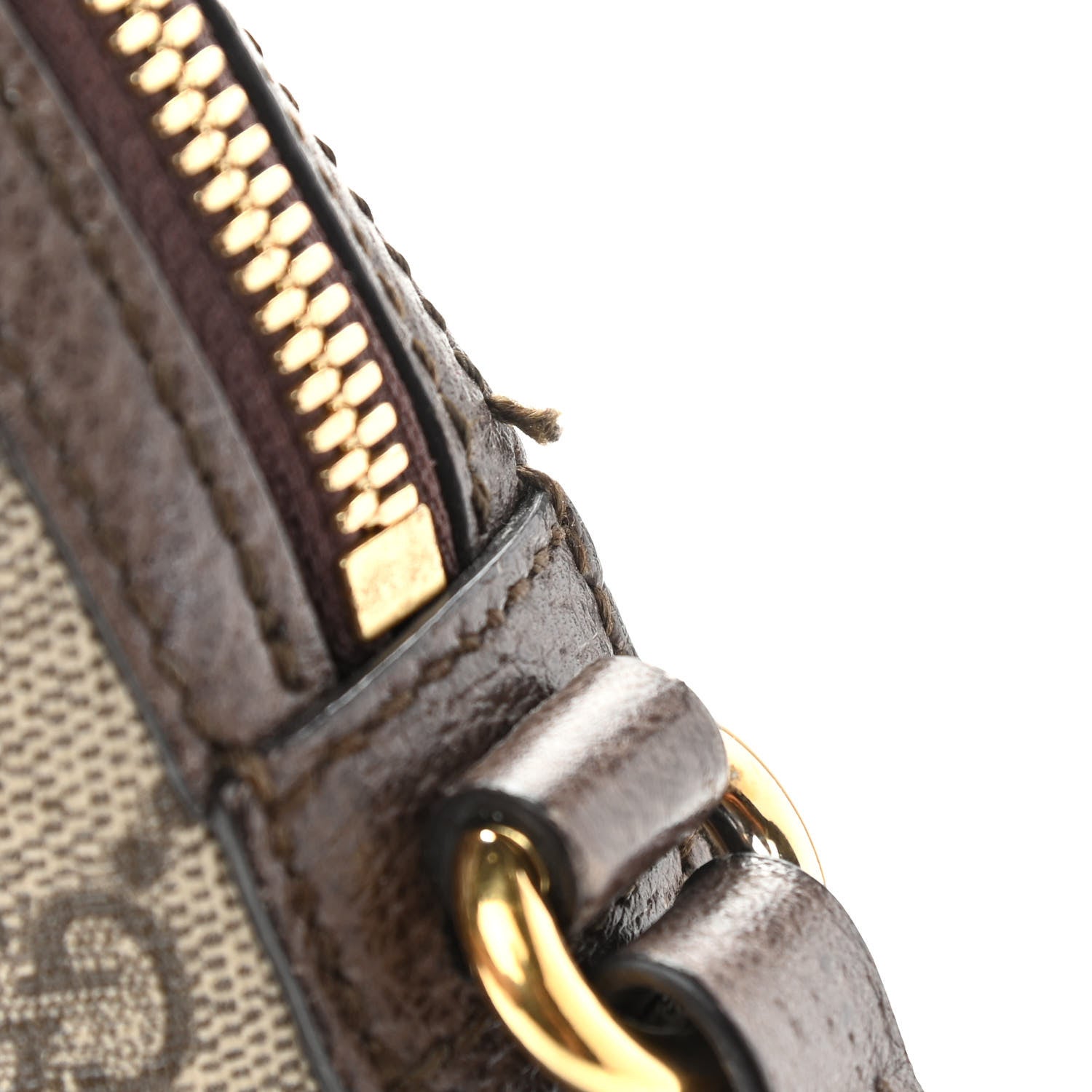 Gucci GG Supreme Monogram Textured Dollar Calfskin Web Small Ophidia Dome Shoulder Bag Beige Ebony New Acero 14 of 14