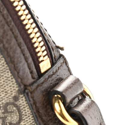 Gucci GG Supreme Monogram Textured Dollar Calfskin Web Small Ophidia Dome Shoulder Bag Beige Ebony New Acero 14 of 14