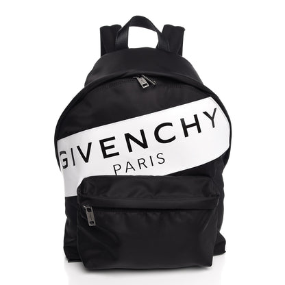 Givenchy Nylon Logo Urban Backpack Black White 1 of 8