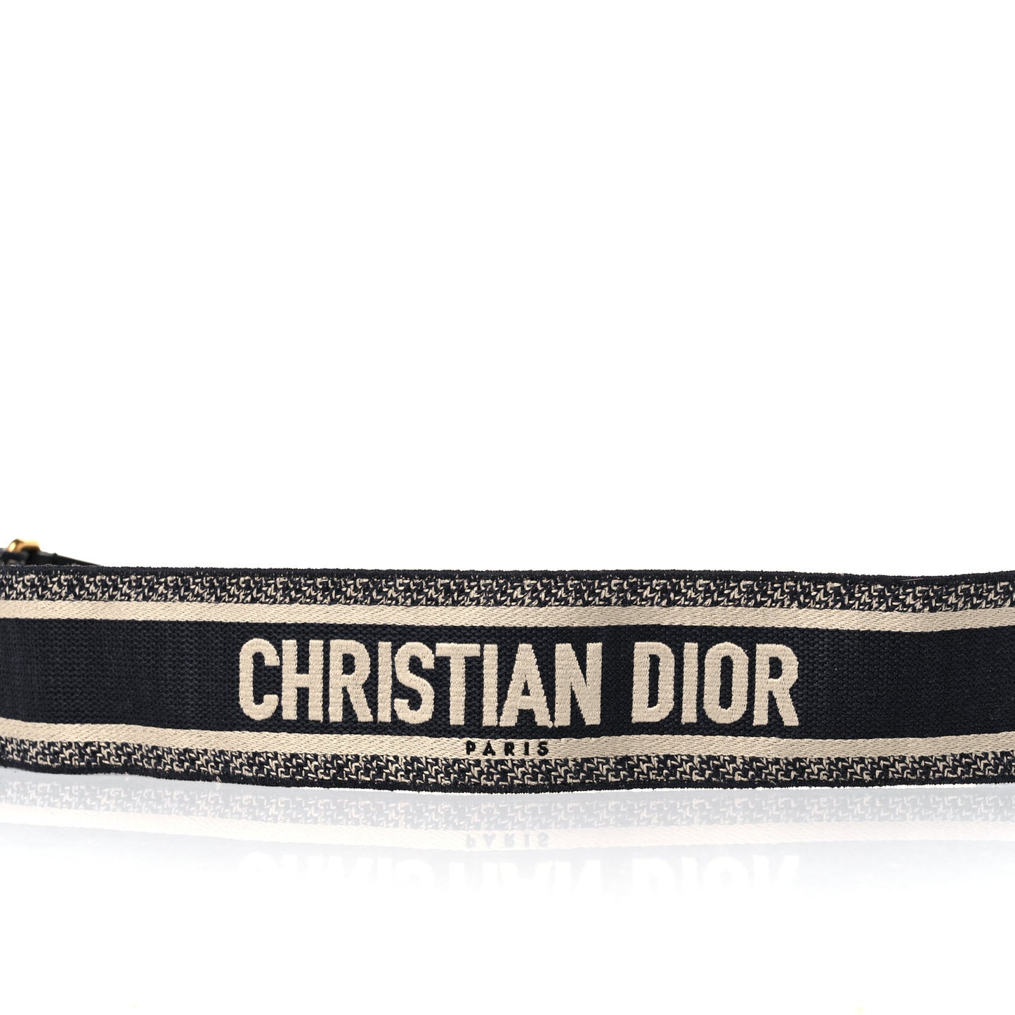 Canvas Embroidered Shoulder Strap Black