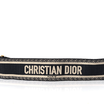 Christian Dior Canvas Embroidered Shoulder Strap Black 3 of 10