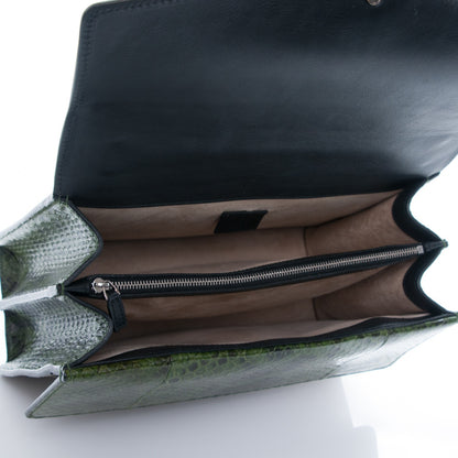 Gucci GG Supreme Monogram Python Medium Dionysus Shoulder Bag Green 6 of 13