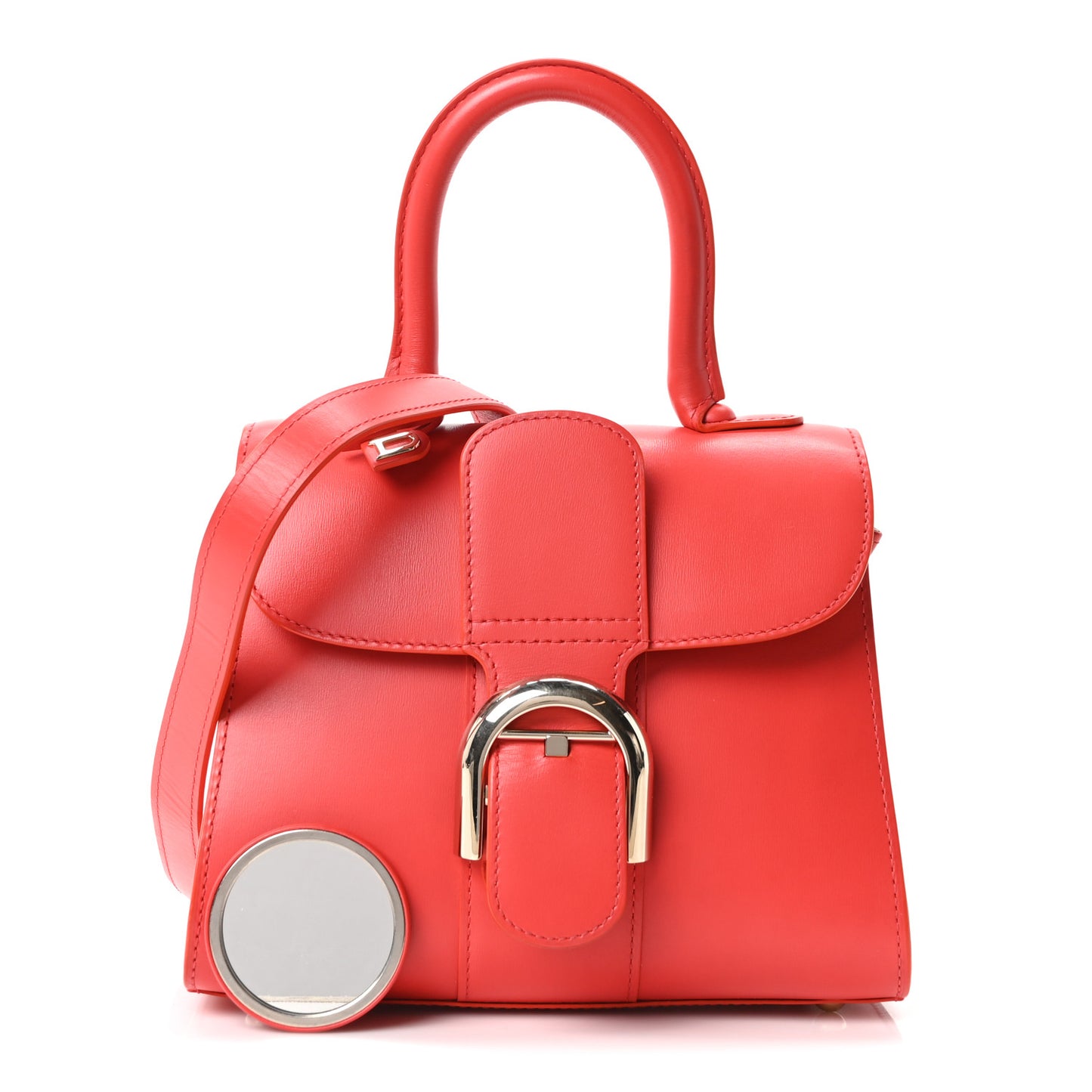 Box Calfskin Mini Brillant Satchel Red