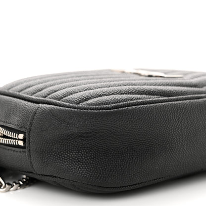Saint Laurent Grain De Poudre Matelasse Monogram Mini Lou Camera Bag Black 9 of 11