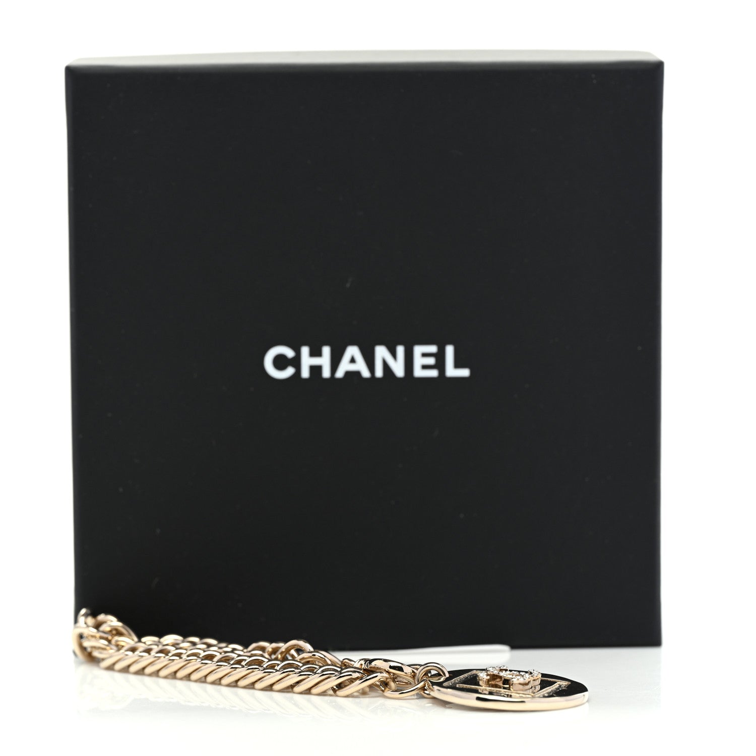 Chanel Crystal CC Chain Charm Bracelet Gold 5 of 5