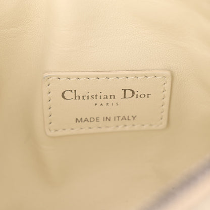 Christian Dior Calfskin Macrocannage Small Diortravel Nomad Pouch Ivory 6 of 10