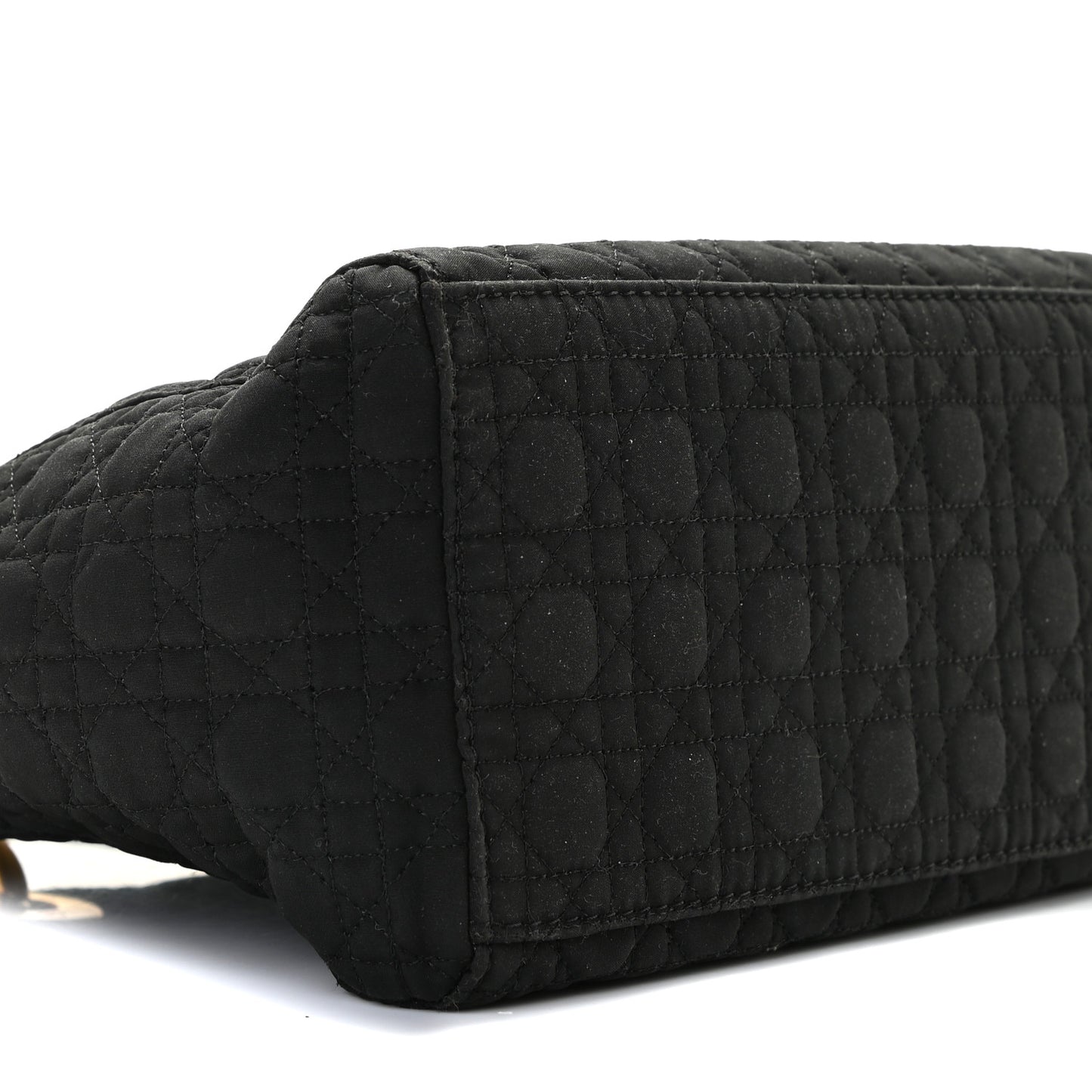 Nylon Cannage Medium Lady Dior Black