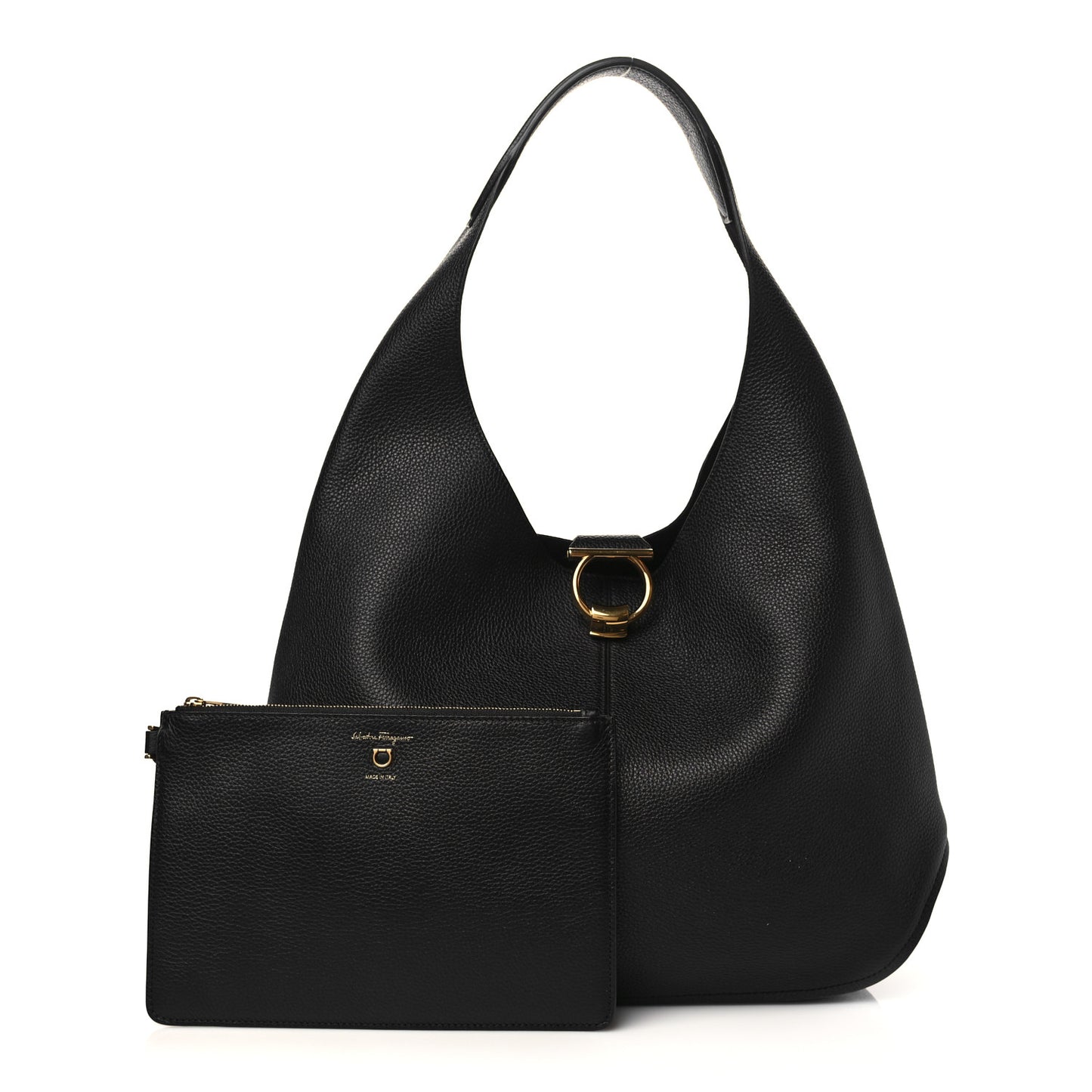 Calfskin Margot Hobo Black