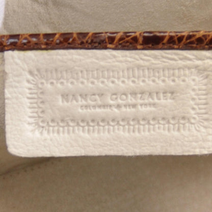 Nancy Gonzalez Crocodile Clutch Cognac 5 of 6