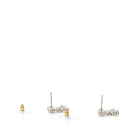 Chanel Crystal CC Earrings Gold 3 of 5
