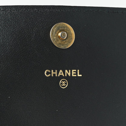 Chanel Lambskin Quilted Chain Top Handle Clutch With Chain Black 7 of 13