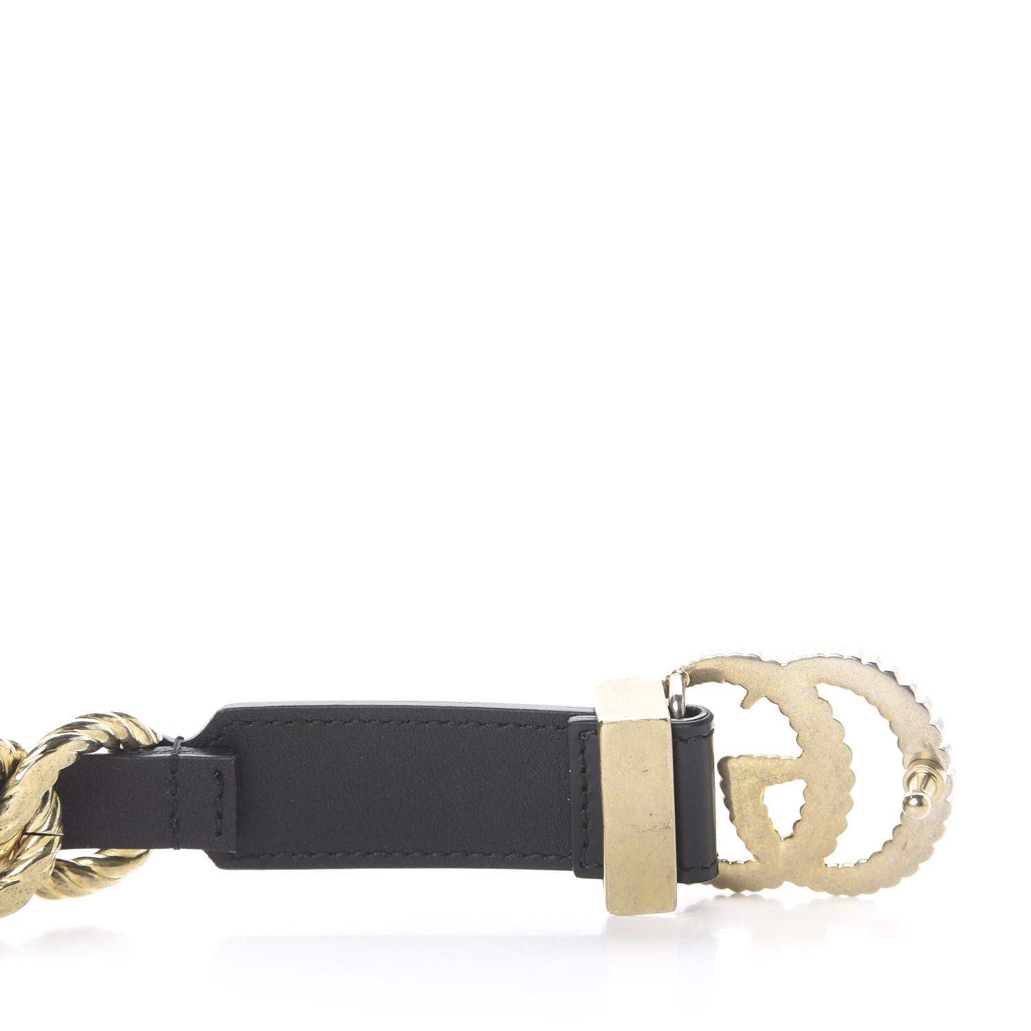 Gucci Calfskin Torchon Double G Chain 25mm Belt 85 34 Black 3 of 8